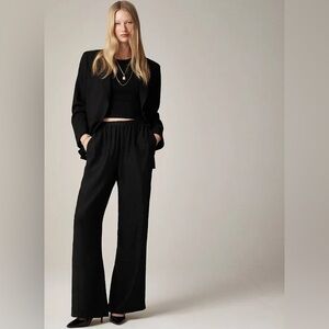 J CREW Stratus wide leg pant in textured satin